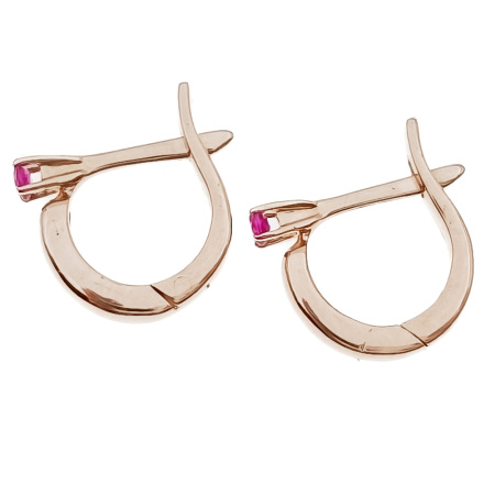 Серьги из золота 585 пробы с рубином