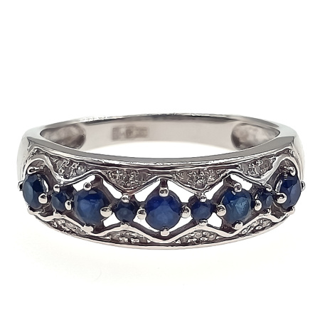 Кольцо из золота 585 пробы с бриллиантами и корундом