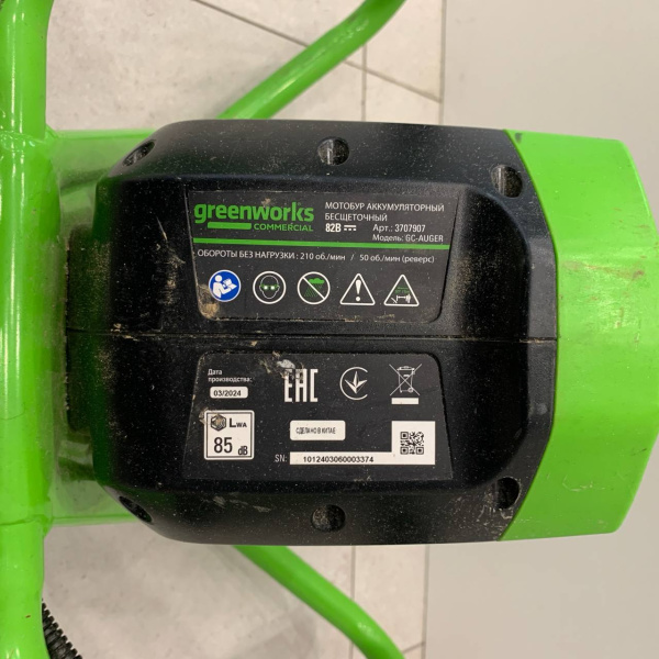 Мотобур greenworks GC-auger 82B