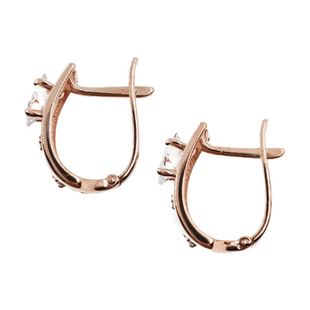 Серьги из золота 585 пробы с фианитом