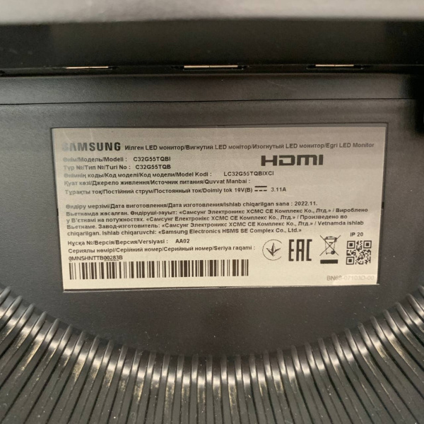 Монитор SAMSUNG  c32g55tqbi 32,0" 144 гц