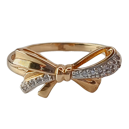 Кольцо из золота 585 пробы с фианитом