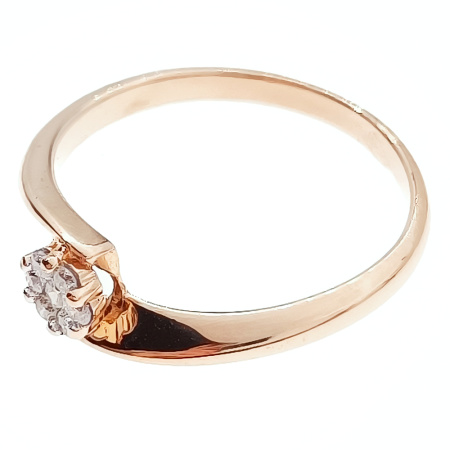 Кольцо из золота 585 пробы с бриллиантами