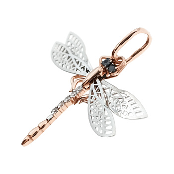 Подвеска из золота 585 пробы с фианитом