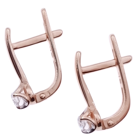 Серьги из золота 585 пробы с бриллиантами