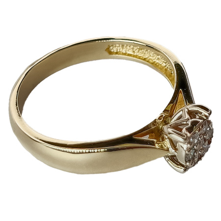 Кольцо из золота 585 пробы с фианитом