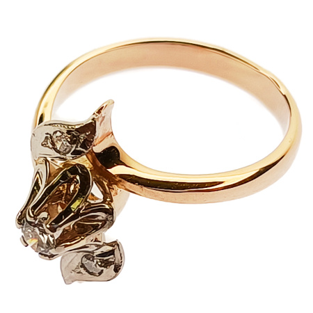 Кольцо из золота 585 пробы с бриллиантами