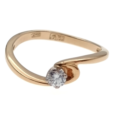 Кольцо из золота 750 пробы с бриллиантом