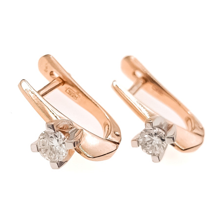 Серьги из золота 585 пробы с бриллиантами