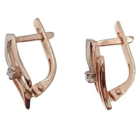 Серьги из золота 585 пробы с бриллиантами