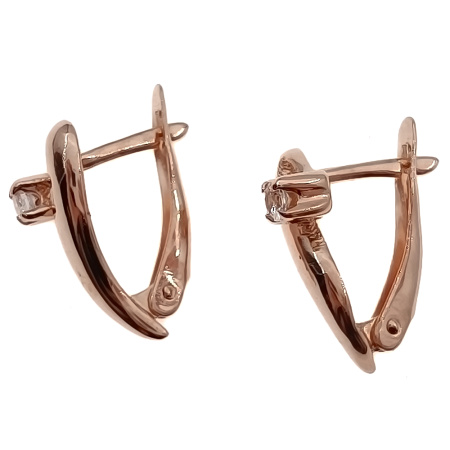 Серьги из золота 585 пробы с фианитом