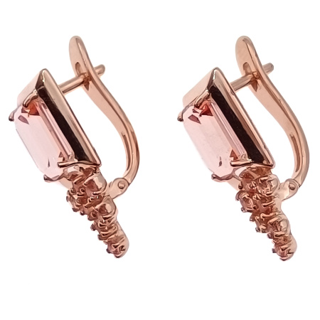 Серьги из золота 585 пробы с топазом с.