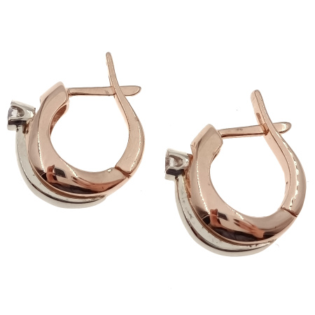 Серьги из золота 585 пробы с бриллиантами