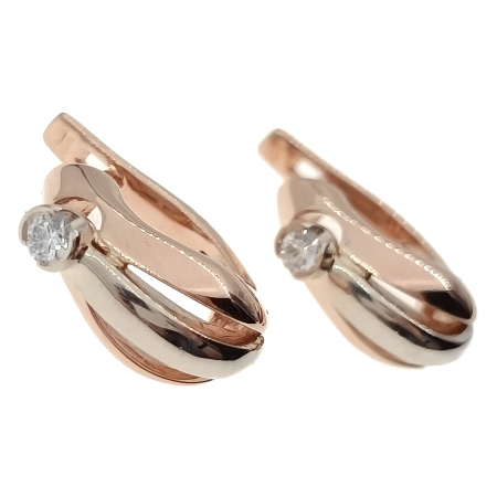 Серьги из золота 585 пробы с бриллиантами