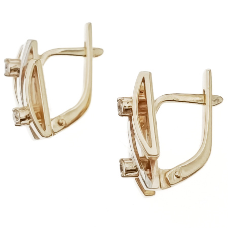 Серьги из золота 585 пробы с бриллиантами