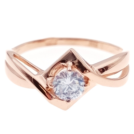 Кольцо из золота 585 пробы с фианитом