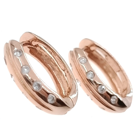 Серьги из золота 585 пробы с фианитом