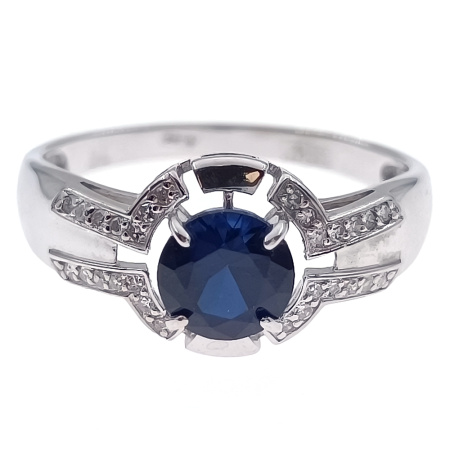 Кольцо из золота 585 пробы с бриллиантами и корундом с.