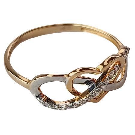 Кольцо из золота 585 пробы с фианитом