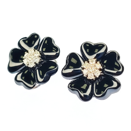 Серьги из золота 750 пробы с бриллиантами