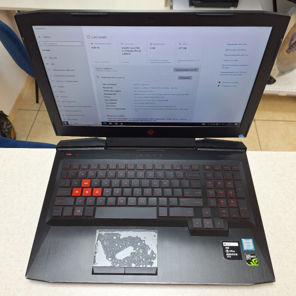 Ноутбук HP OMEN i7 1050 tpn-q194 15,6"/ Intel Core i7-7700HQ/ 8 Гб/ 512 Гб/