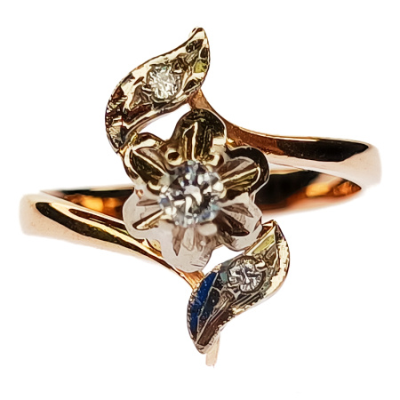 Кольцо из золота 585 пробы с бриллиантами