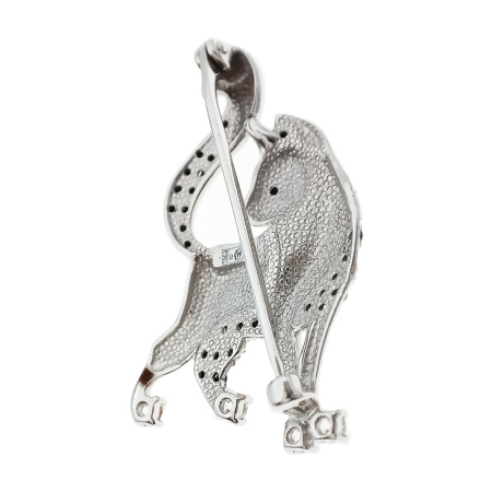 Брошь из золота 585 пробы с фианитом