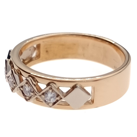 Кольцо из золота 750 пробы с бриллиантами