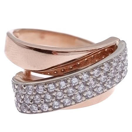 Кольцо из золота 585 пробы с фианитом