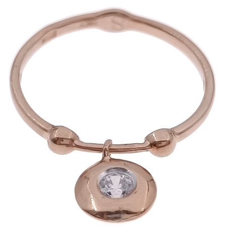 Кольцо из золота 585 пробы с фианитом