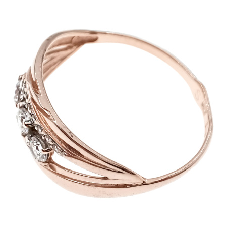 Кольцо из золота 585 пробы с фианитом