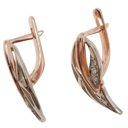 Серьги из золота 585 пробы с бриллиантами