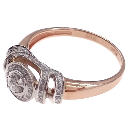 Кольцо из золота 585 пробы с бриллиантами