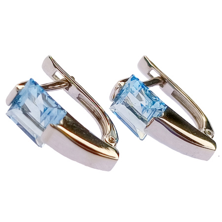 Серьги из золота 585 пробы с топазом