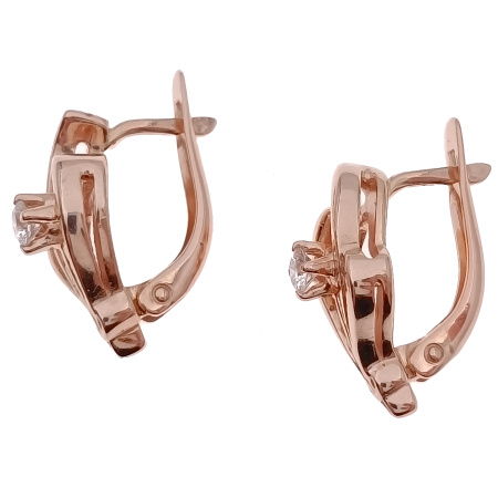 Серьги из золота 585 пробы с бриллиантами