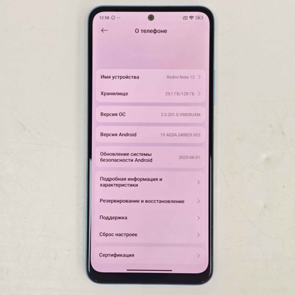Мобильный телефон XIAOMI redmi note 12 6/128 гб