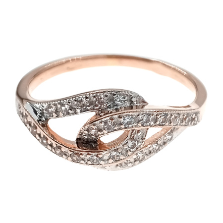 Кольцо из золота 585 пробы с фианитом