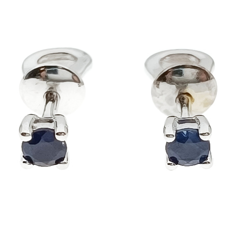 Серьги из золота 585 пробы с сапфиром