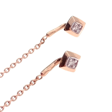 Серьги из золота 585 пробы с бриллиантами