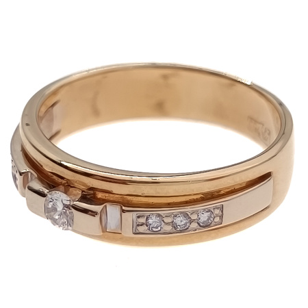 Кольцо из золота 750 пробы с бриллиантами