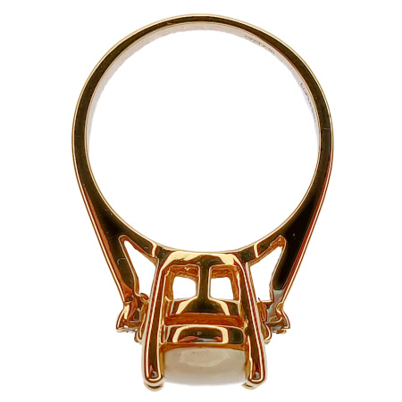 Кольцо из золота 585 пробы с бриллиантами и опалом