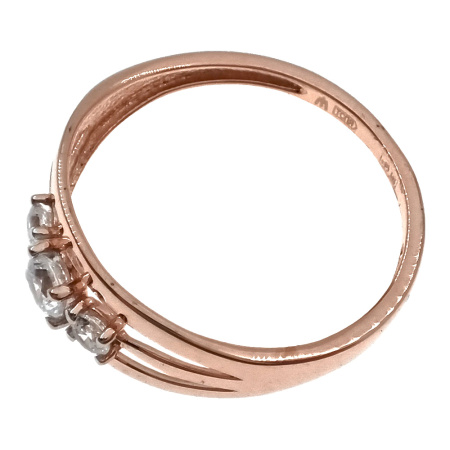 Кольцо из золота 585 пробы с фианитом