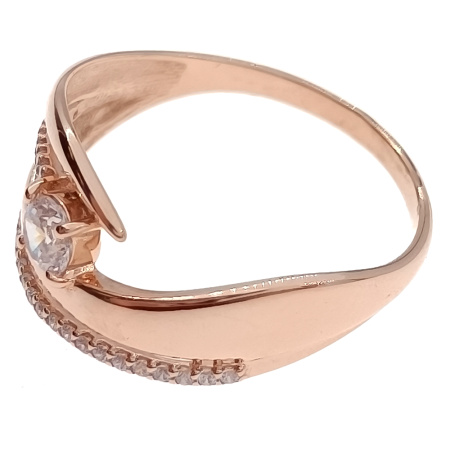 Кольцо из золота 585 пробы с фианитом