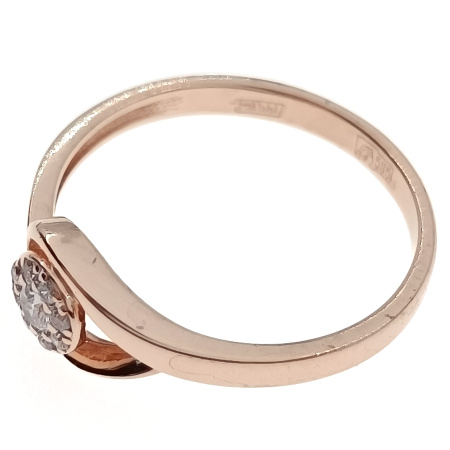 Кольцо из золота 585 пробы с бриллиантами