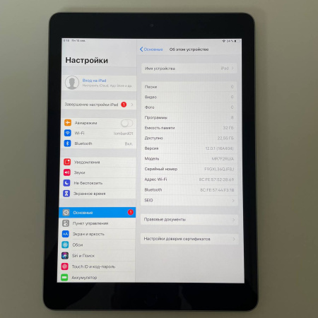 Планшет Apple iPad (2018) 6th generation А1893 9,7"  32 гб