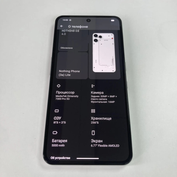 Мобильный телефон NOTHING Phone 3a lite 8/256 гб