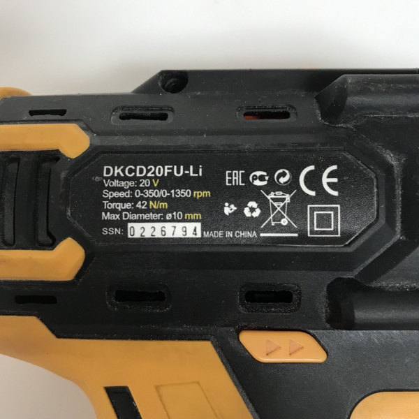 Шуруповерт DECO  dkcd20fu-li