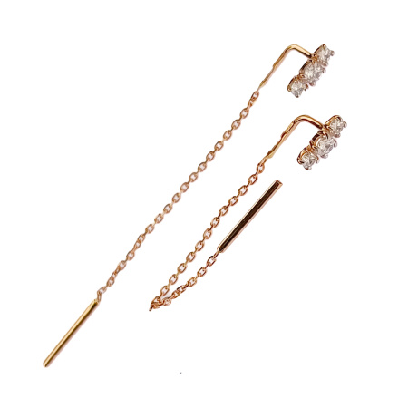 Серьги из золота 585 пробы с фианитом