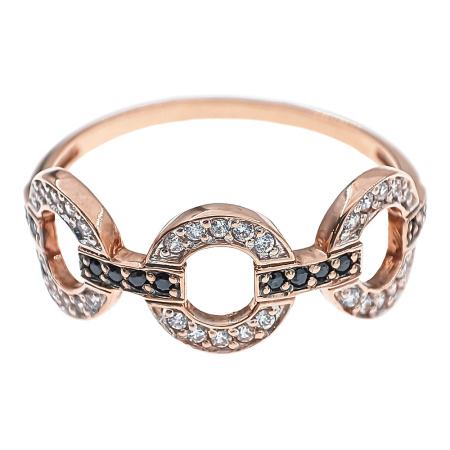 Кольцо из золота 585 пробы с фианитом