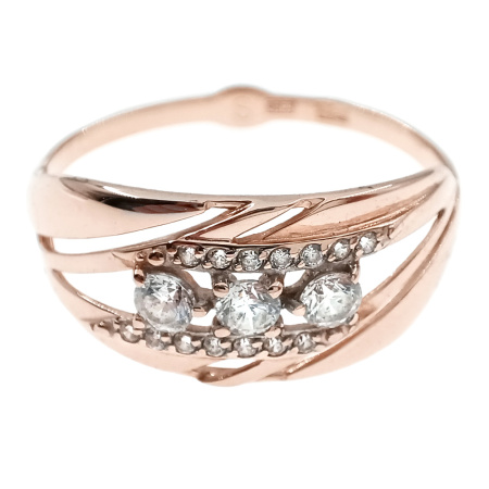 Кольцо из золота 585 пробы с фианитом